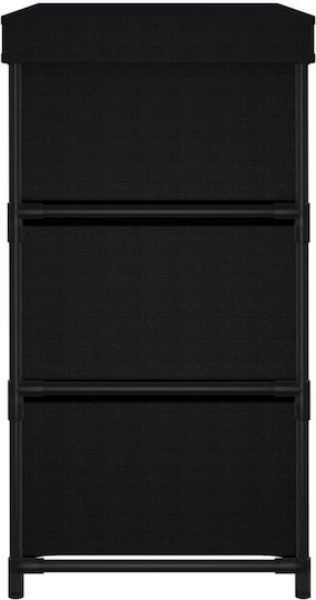 Metall Büroaufbewahrungsschublade Schwarz 55x29x55cm