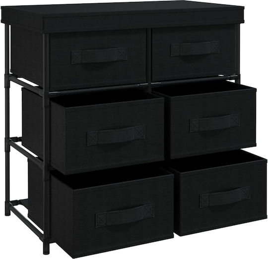Metall Büroaufbewahrungsschublade Schwarz 55x29x55cm