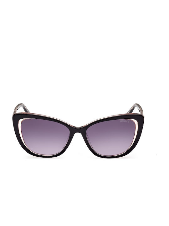 Guess Ribbon Women's Sunglasses with Black Acetate Frame and Purple Gradient Lenses GU7831 01B