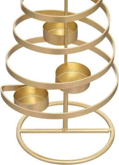 Christmas Metallic Gold Candlestick 40x15cm
