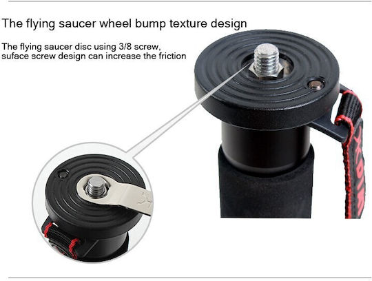 Photography & Video Monopod Made of Aluminum with Tripod Base with Hydraulic Head and 5kg Maximum Load