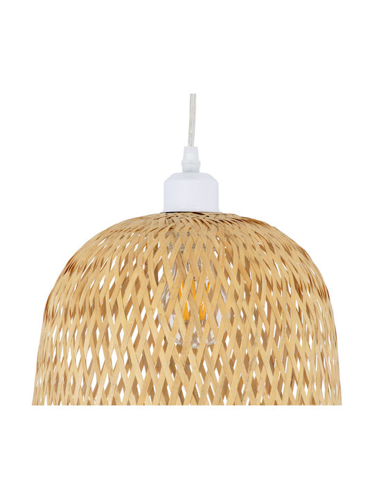 GloboStar Manila Κρεμαστό Φωτιστικό Μπεζ LED Boho 25εκ.