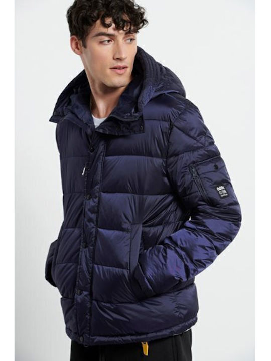 Winter Jacke Puffer Blue Black