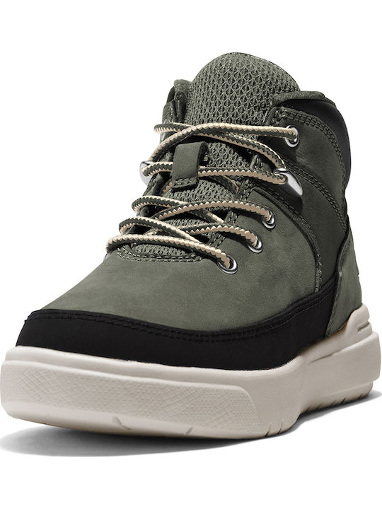 Seneca Bay Hiker Δερμάτινα Παιδικά Μποτάκια με Κορδόνια Χακί