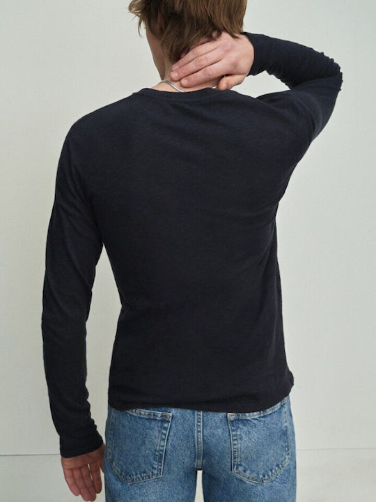 American Vintage Men's Long Sleeve Sweater Navy Blue