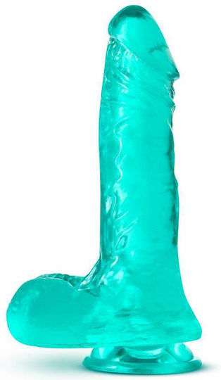 B Yours Plus Ram N' Jam Ρεαλιστικό Dildo με Όρχεις και Βεντούζα Teal 20cm