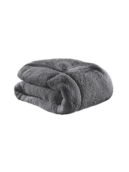 Guy Laroche Duvet Cover with Hollowfiber Filling Single 160x220cm Mouton Anthracite 650Gsm