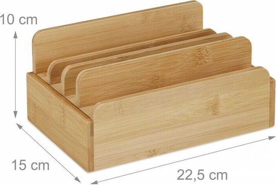 Relaxdays Bamboo Βάση Γραφείου για Κινητό Natural