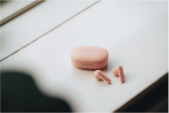 Urbanista Copenhagen Earbud Bluetooth Handsfree Ακουστικά με Αντοχή στον Ιδρώτα και Θήκη Φόρτισης Dusty Pink