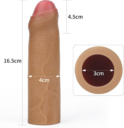 Lovetoy Revolutionary Silicone Nature Extender Uncircumcised Extensie Penis Maro 16.5cm