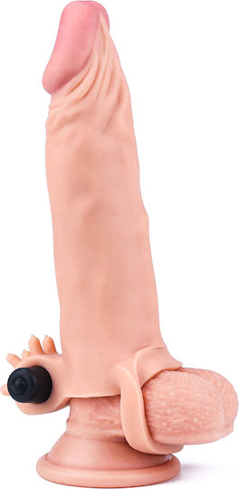 Lovetoy Pleasure X-tender Series Vibrating Penis Sleeve Flesh 19cm