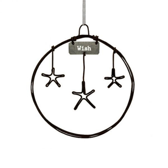 Synchronia Weihnachtsdekoration Metallisch Kranz mit Durchmesser 7cm. Stern,
