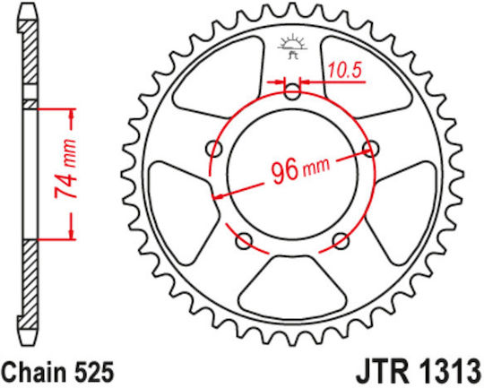 JT Sprockets Hinteres Ritzel 40 Zähne für Honda CBR 400