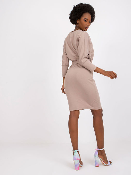 Rue Paris Mini Dress Beige