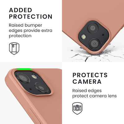 KWmobile Rubberized Silicone Back Cover Grapefruit Pink (iPhone 13)