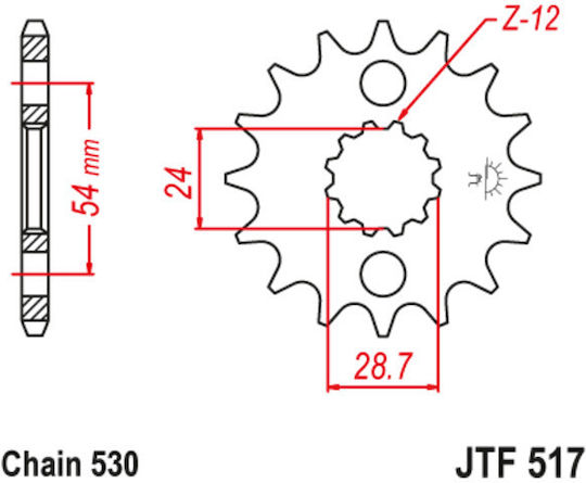 JT Sprockets Front Sprocket 17 Teeth for Kawasaki ZZR 1400