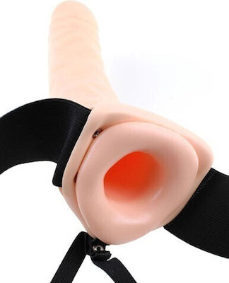 Pipedream Fetish Fantasy Series Hollow Strap-On Gurtzeug mit Einzeln Dildo 20.3cm in Fleisch Farbe