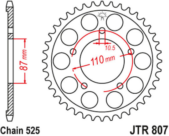 JT Sprockets Pinion spate 47 Dinți pentru Suzuki GSF 400 Bandit - GSF 400 Bandit 1990-1992
