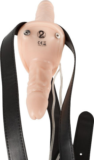 You2Toys Strap-On Duo Vibro Harness with Double Dildo in Black Color
