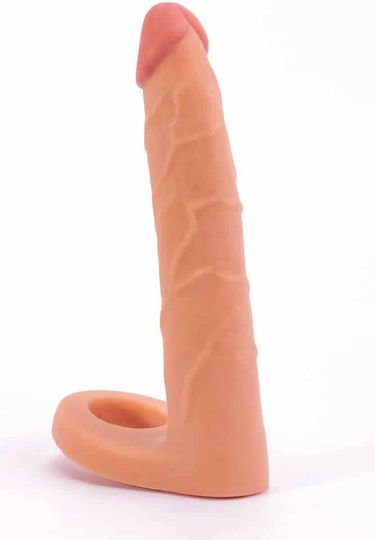 Lovetoy The Ultra Soft Double Strap On Anal Dildo με Dildo 17.8cm στο χρώμα του δέρματος