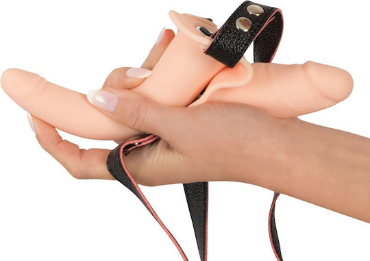 You2Toys Harness με Διπλό Dildo και Δόνηση σε Μαύρο Χρώμα