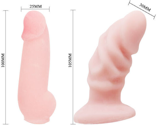Baile Jessica Strap On Harness with Dildo 17cm in skin color 2pcs