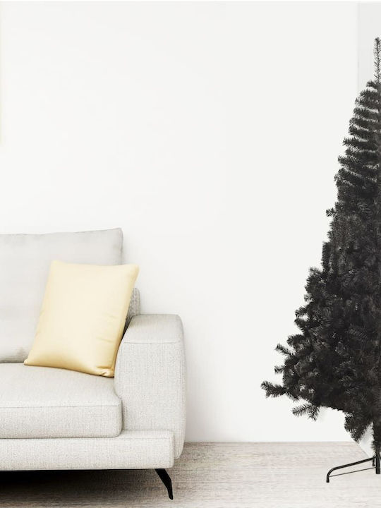 Christmas Wall Black Tree with Metallic Base H210cm