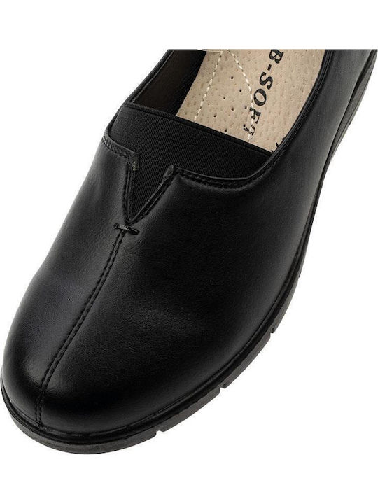 Slip-On-uri Anatomici Pentru Femei De Piele Negre