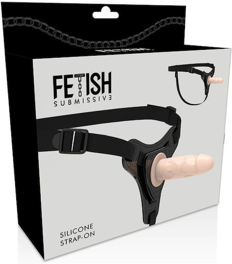 Fetish Submissive Silicone Strap-on Realistic Gurtzeug mit Dildo 12.5cm in Farbe Flesh