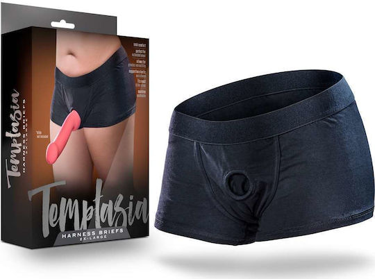 Blush Temptasia Harness Briefs Underwear in Black Color