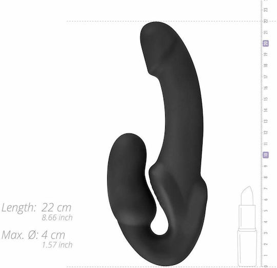 No Parts Morgan Trägerlos Strap On mit Dildo 22cm in Schwarz Farbe