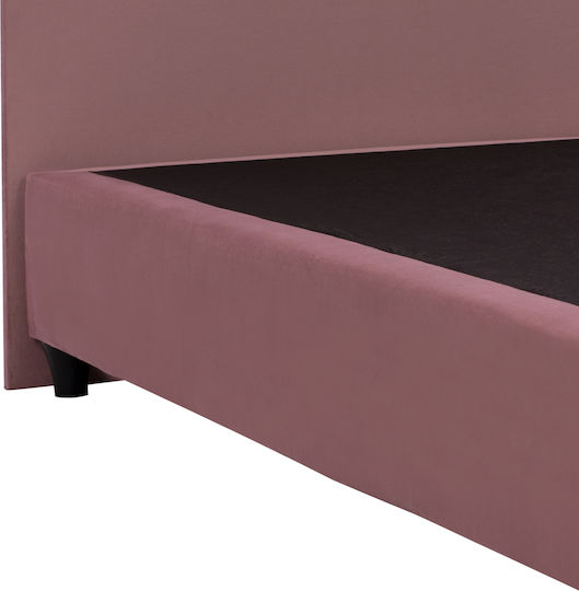 Milo Double Bed Upholstered with Fabric Sapio Apple for Mattress 120x200cm