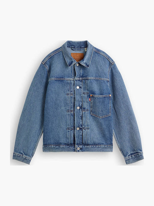 Type I Trucker Denim Jacket Medium Indigo Stonewash
