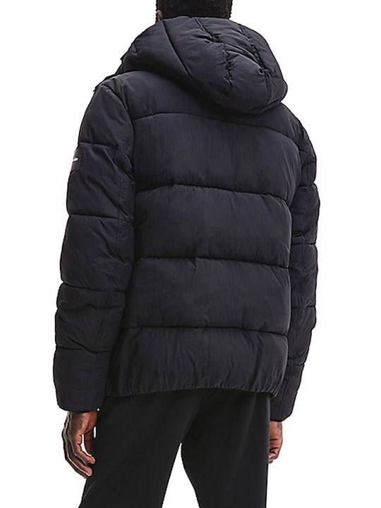 Calvin Klein Geacă pentru bărbați de iarnă Puffer Negru