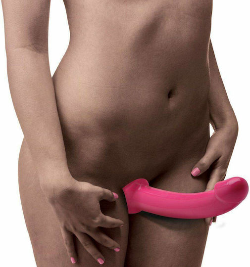 Strap U 7x Revolver Vibrating Strapless Strap-on Fără bretele Strap On cu Dildo 29cm cu vibrație în Culoare Roz