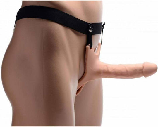 XR Hollow Silicone Dildo Strap-on Harness με Dildo στο χρώμα του δέρματος