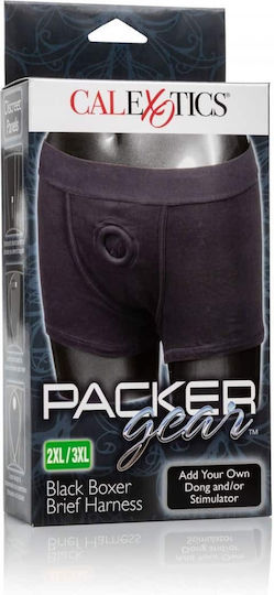 Calexotics Packer Gear Black Boxer Brief Harness Бельо в Черен цвят