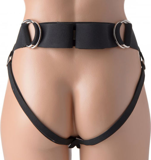 Strap U Avalon Jock Style Strap On Harness Арсенал с Единично Дилдо в Черен цвят