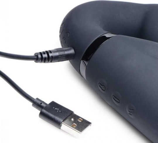 Strap U Swirl Vibrating Strapless Strap-On Strapless Strap On με Dildo με Δόνηση σε Μαύρο Χρώμα