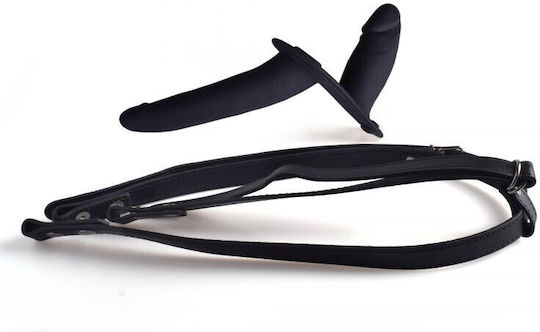 Toyz4lovers Double Enjoyment Harnașament cu Dublu Dildo în Culoare Negru