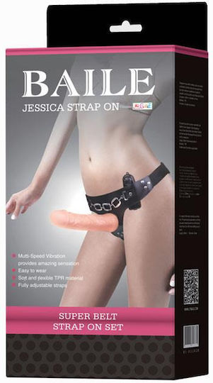 Baile Jessica Strap-on Harness with Dildo 18.5cm in Black Color