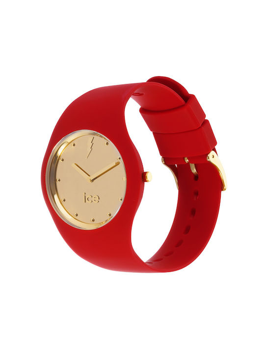 Ice Watch Battery with Red Rubber Strap