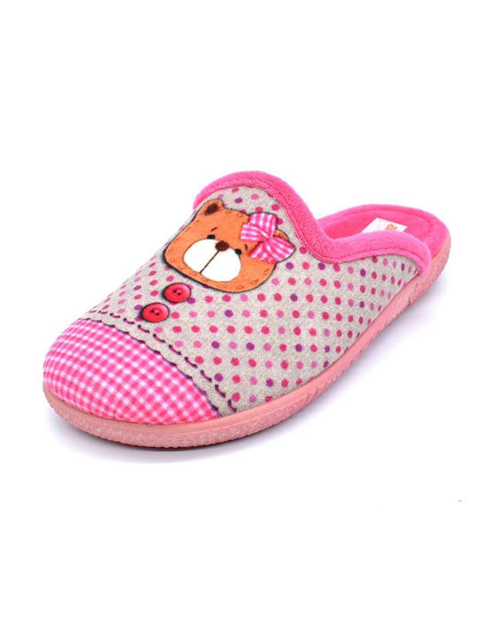 Adam's Shoes Kids Slipper Pink Bear 1-