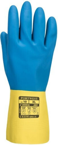 Portwest Waterproof Gloves for Work Blue Latex