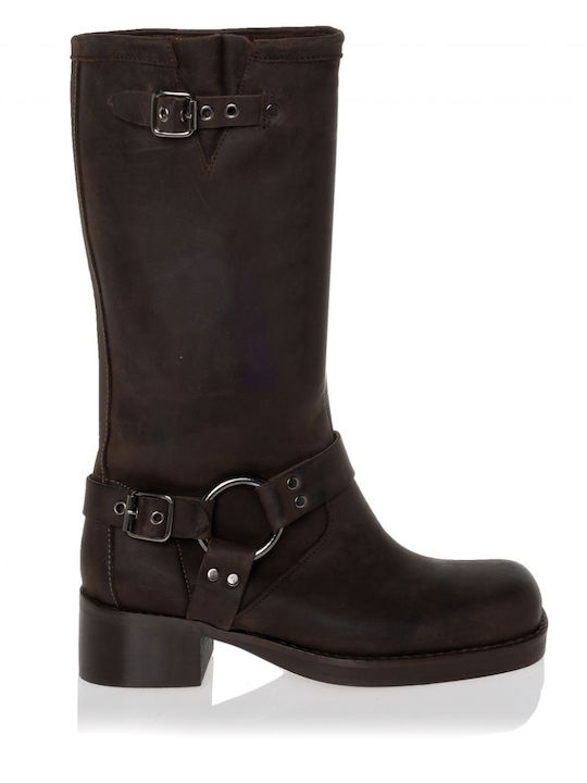 Leather Women's Boots Brown