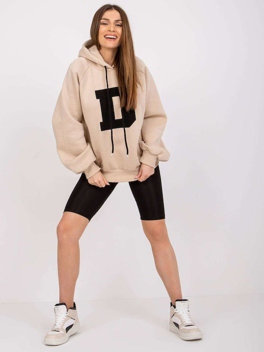 Ex Moda X Women's Hooded Sweatshirt Beige