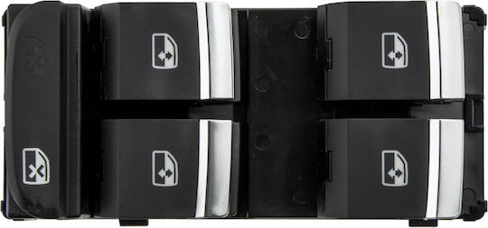 NTY Διακόπτης Παραθύρων Αυτοκινήτου για Audi A4 / Q5 10pin Μαύρο