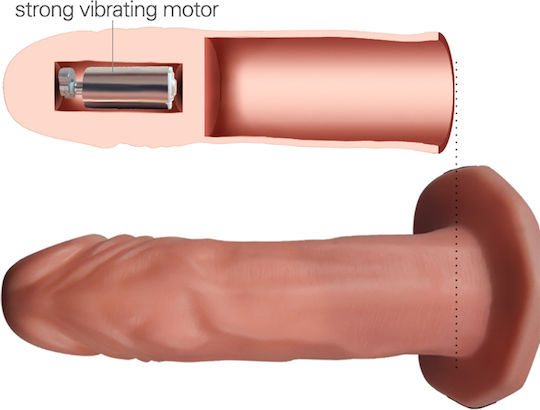 Lovetoy Vibrating Unisex Harness με Dildo σε Μαύρο Χρώμα