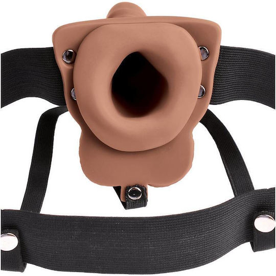 Pipedream Fetish Fantasy Hollow Rechargeable Strap-On Harness με Dildo και Δόνηση στο χρώμα του δέρματος