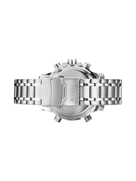 Weide Watch Battery with Silver Metal Bracelet